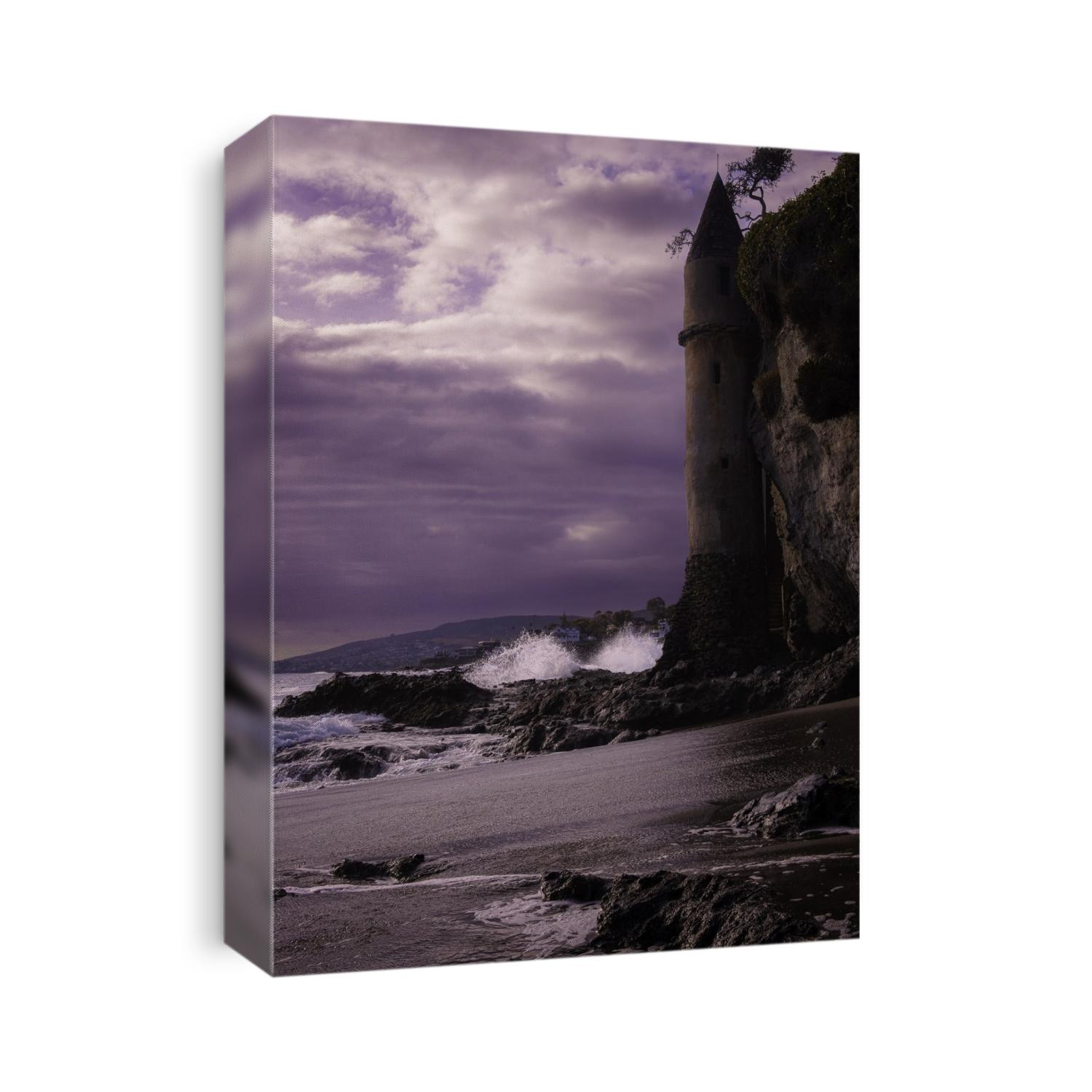 Laguna Beach's Pirate Tower at sunset