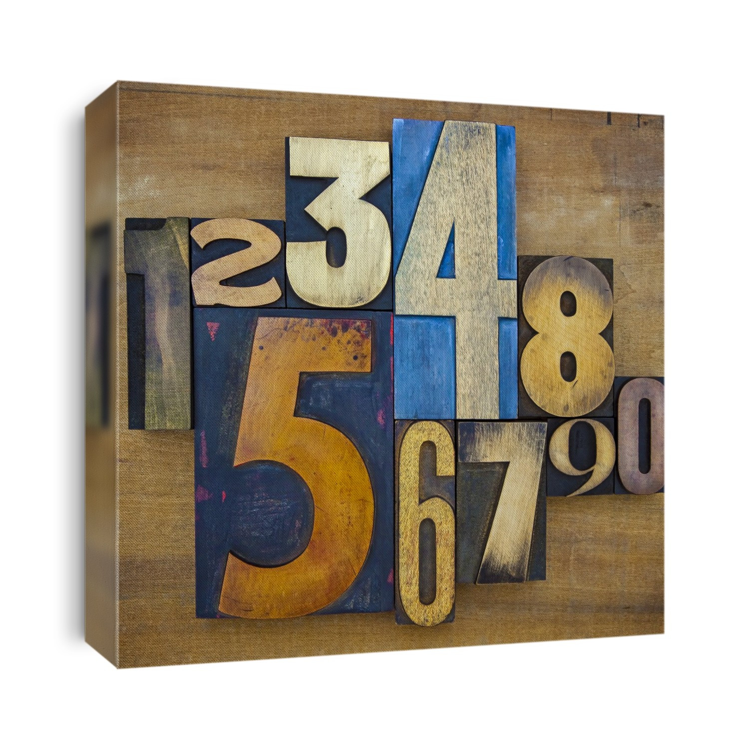 Wooden Letterpress Numbers