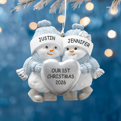 The Original Snow Buddies™ Couple's Personalized Ornament