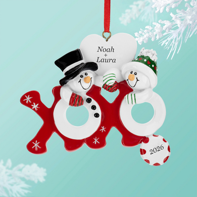 Embraces & Smiles Snowmen Personalized Ornament