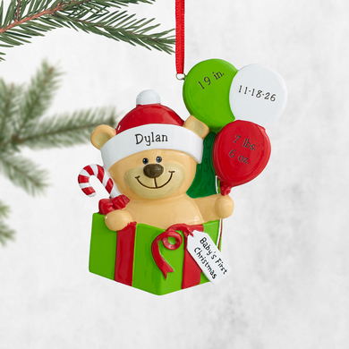 Baby's First Christmas Personalized Teddy Bear