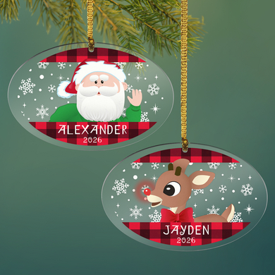 Rudolph® Character Oval Ornament