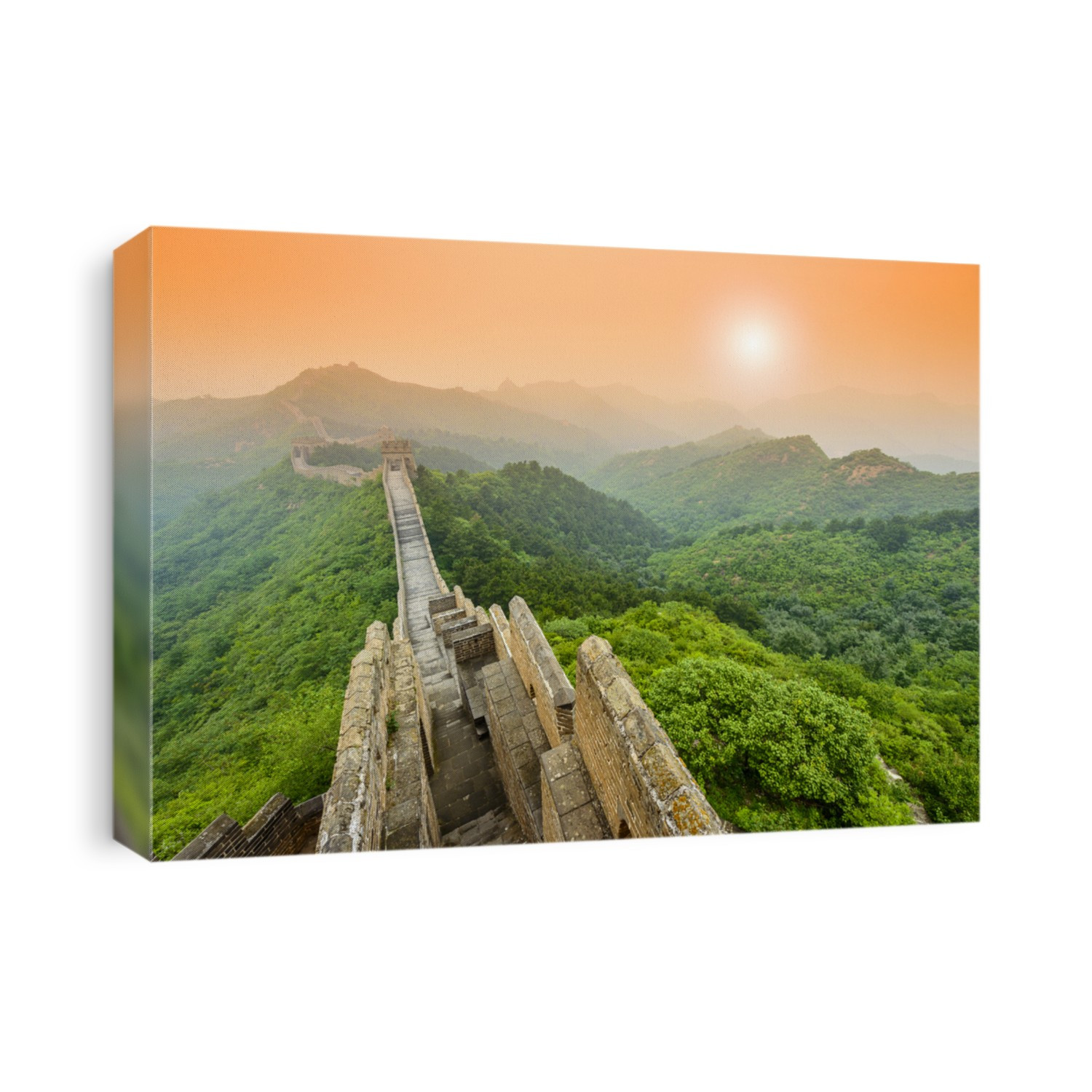 Great Wall of China at the Jinshanling unrestored section.