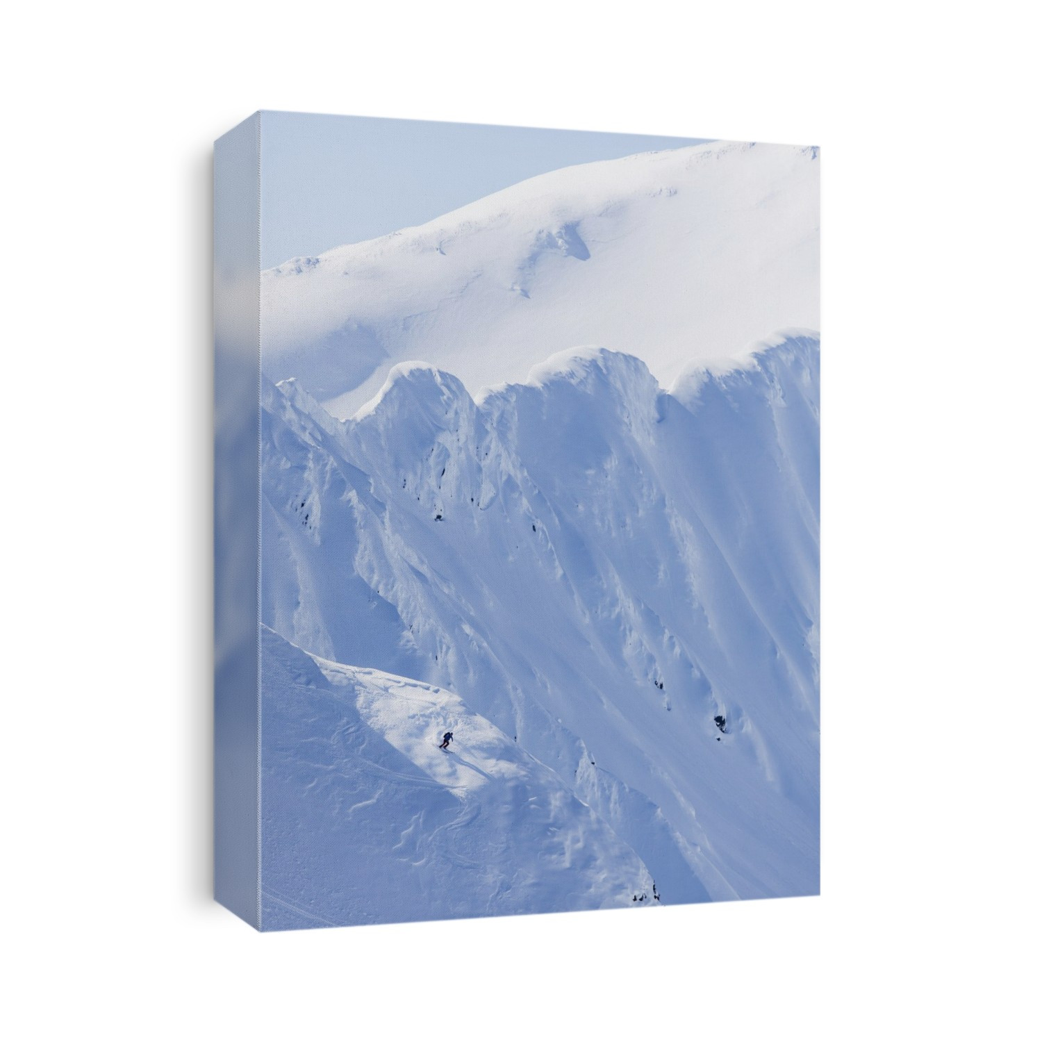 Backcountry Skiing In The Chugach Mountains In Late Winter; Southcentral Alaska, United States Of America