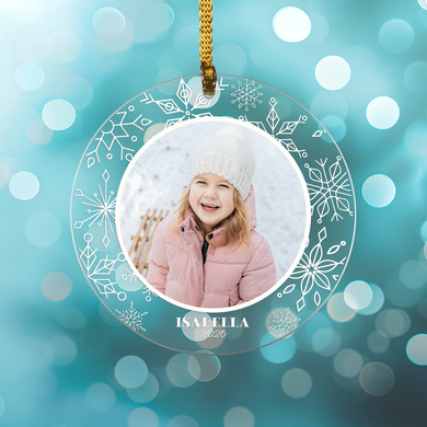 Snowflake Picture Personalized Ornament