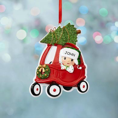 Festive Toy Car Personalized Ornament