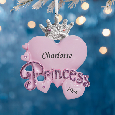 Royal Heart Princess Personalized Ornament