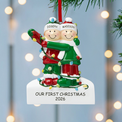 Entwined in Lights Personalized Couple Ornament