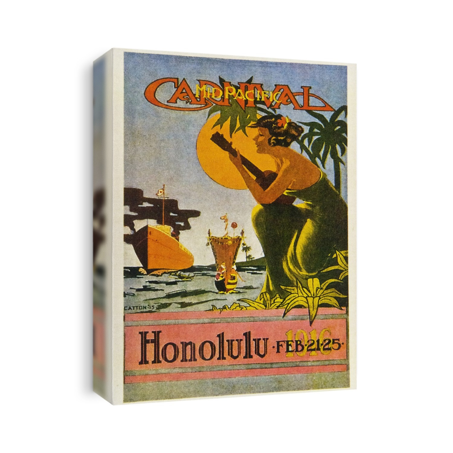 Carnival Postcard, Honolulu, Oahu, Hawaii, circa 1916; Artwork