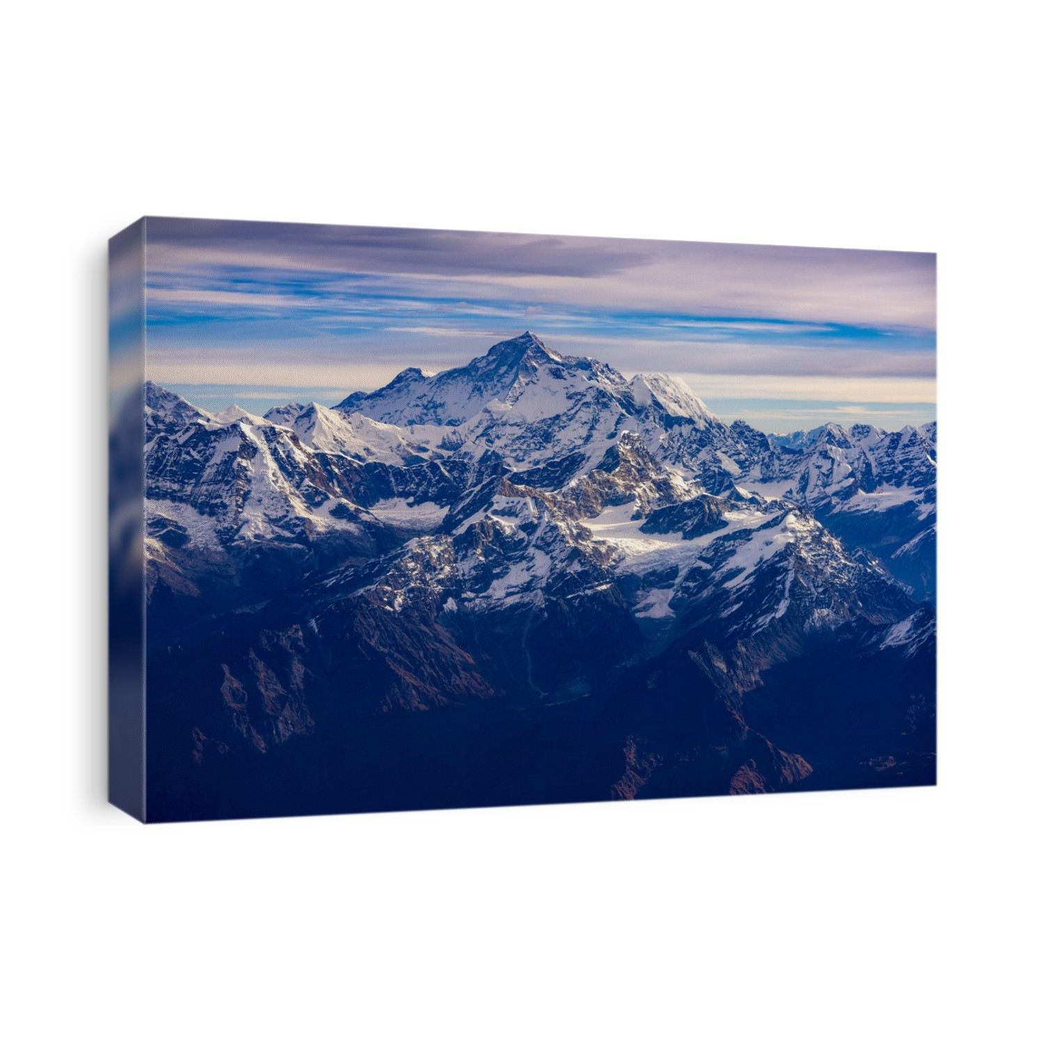 View of Mount Everest/Sagarmatha from a window on Dawn Kathmandu to Everest Flight over the Himalayas; Himalayas, Nepal