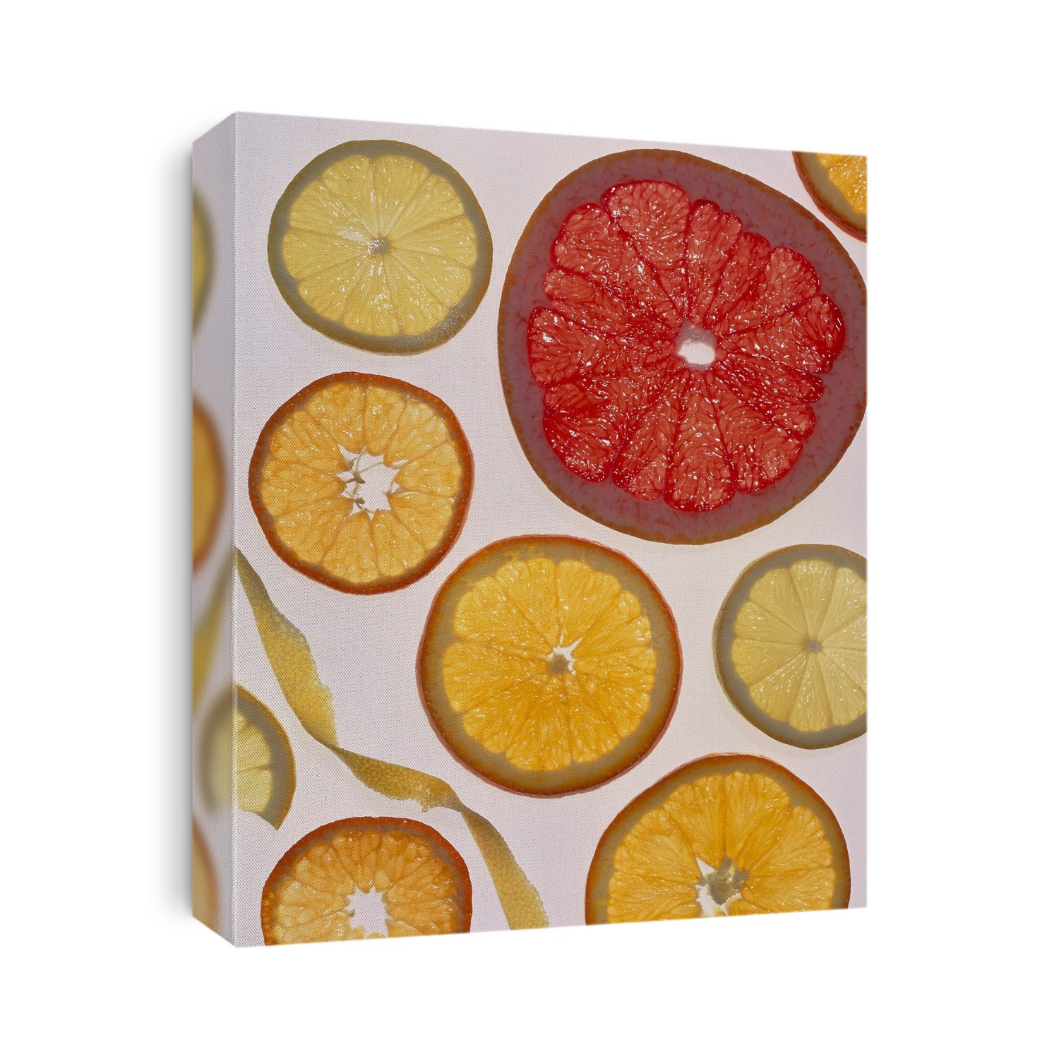 Fruits rich in vitamin C. Selection of sliced citrus fruits that are rich in vitamin C (ascorbic acid) and nomilin. These include oranges, lemons, and grapefruit. Vitamin C plays a vital role in helping a range of body enzymes to work. It is also needed for growth and maintenance of bones, teeth, gums and blood vessels. Vitamin C is thought by many to strengthen the body's immunity against the common cold. Nomilin is a compound that gives citrus fruits a sour and bitter taste. Nomilin may help to block cancer.