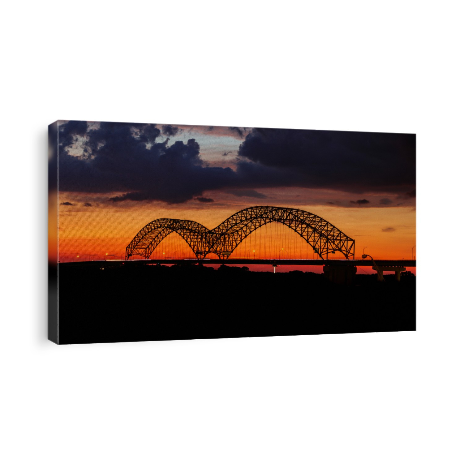 Hernando-Desoto Bridge in Memphis, TN at Sunset