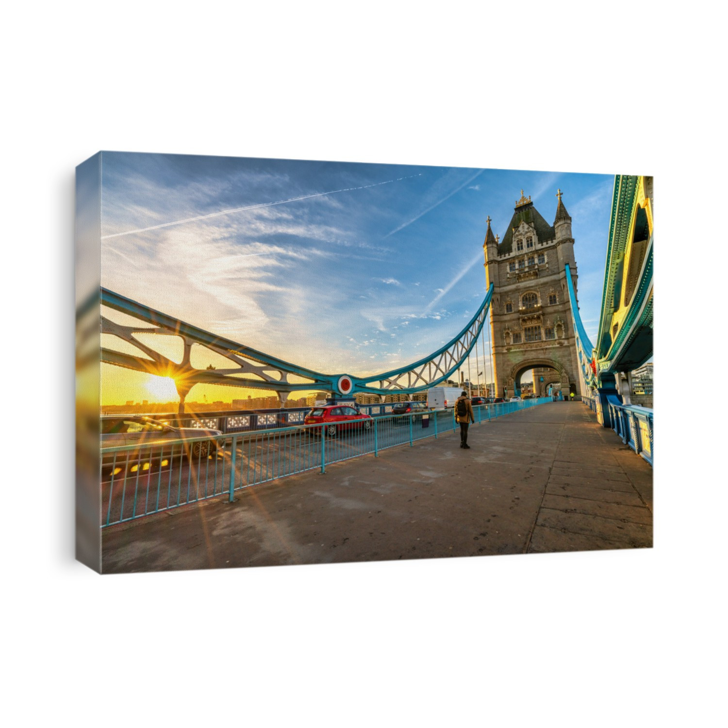 Tower Bridge at sunrise in London. England