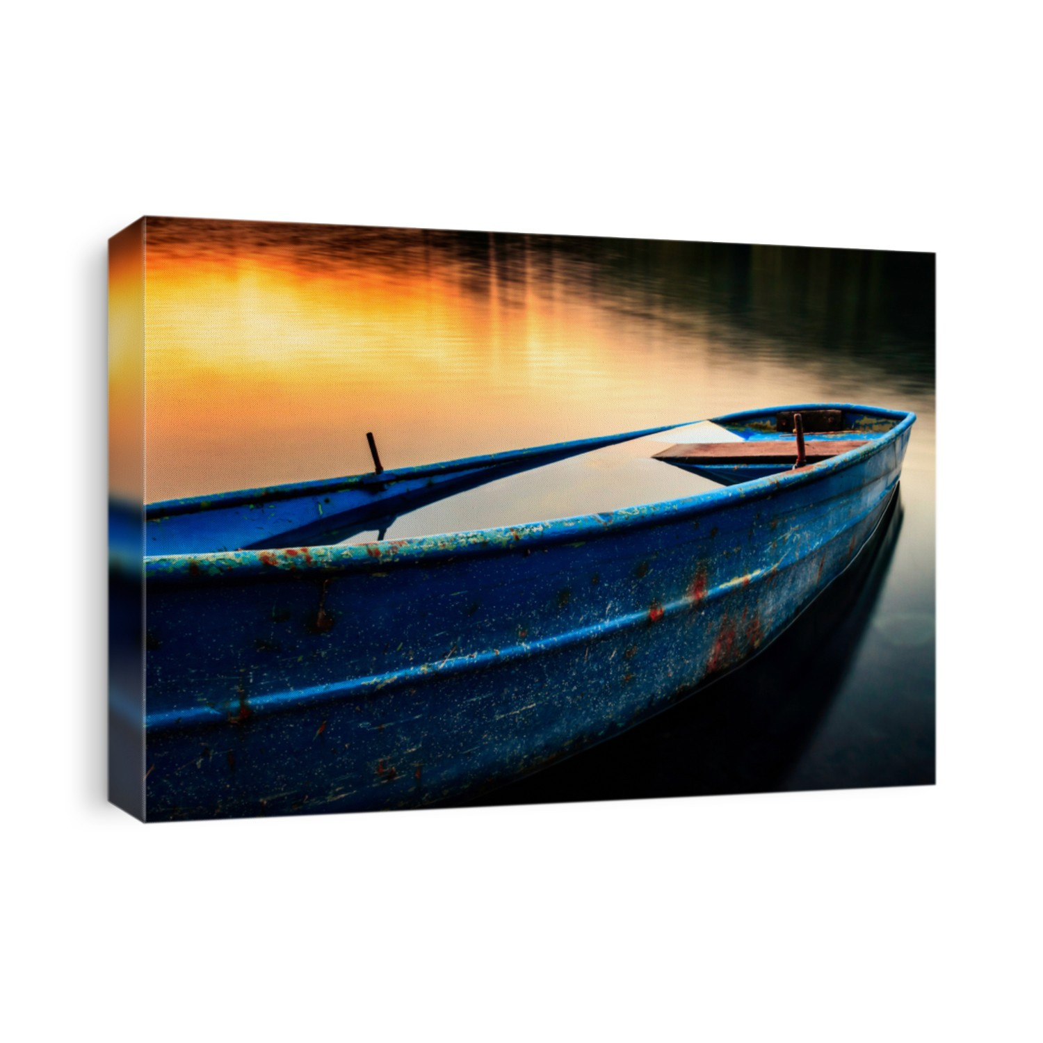Old boat at a lake