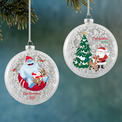 Rudolph® & Friends Glitter Glass Ornament