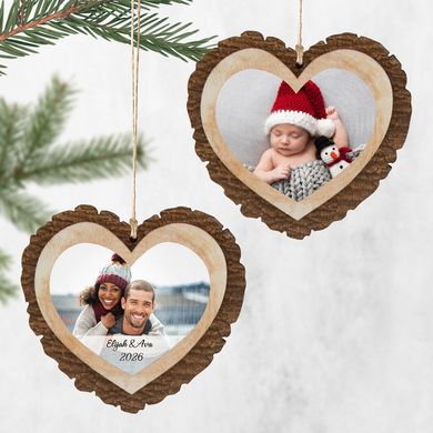 Picture-Perfect Photo Rustic Wood Heart Ornament
