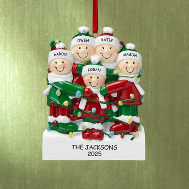 Tangled in Lights Family Ornament