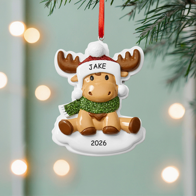 Cutesy Moosey Baby Ornament