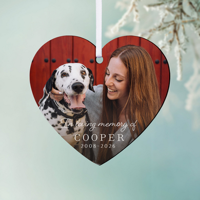 In Loving Memory Photo Heart Ornament