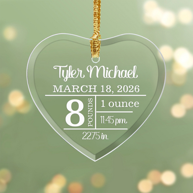 Tiny Toes Glass Heart Ornament