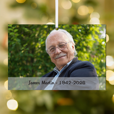 Photo Message Couple Rectangle Ornament