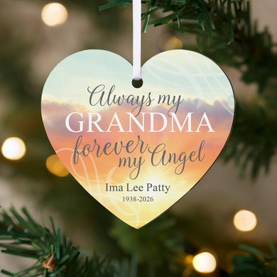 Forever My Angel Memorial Heart Ornament