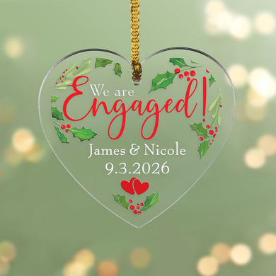 Engaged Heart Ornament