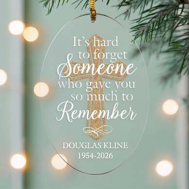 Never Forget Memorial Oval Ornament