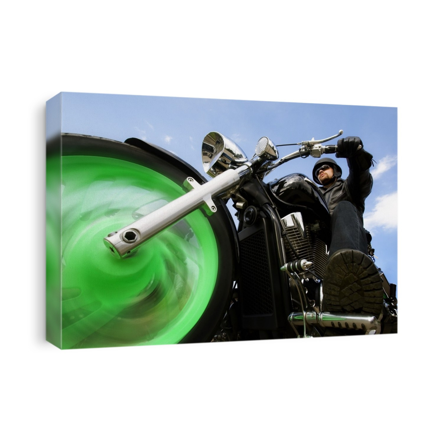 Man Riding A Motorbike