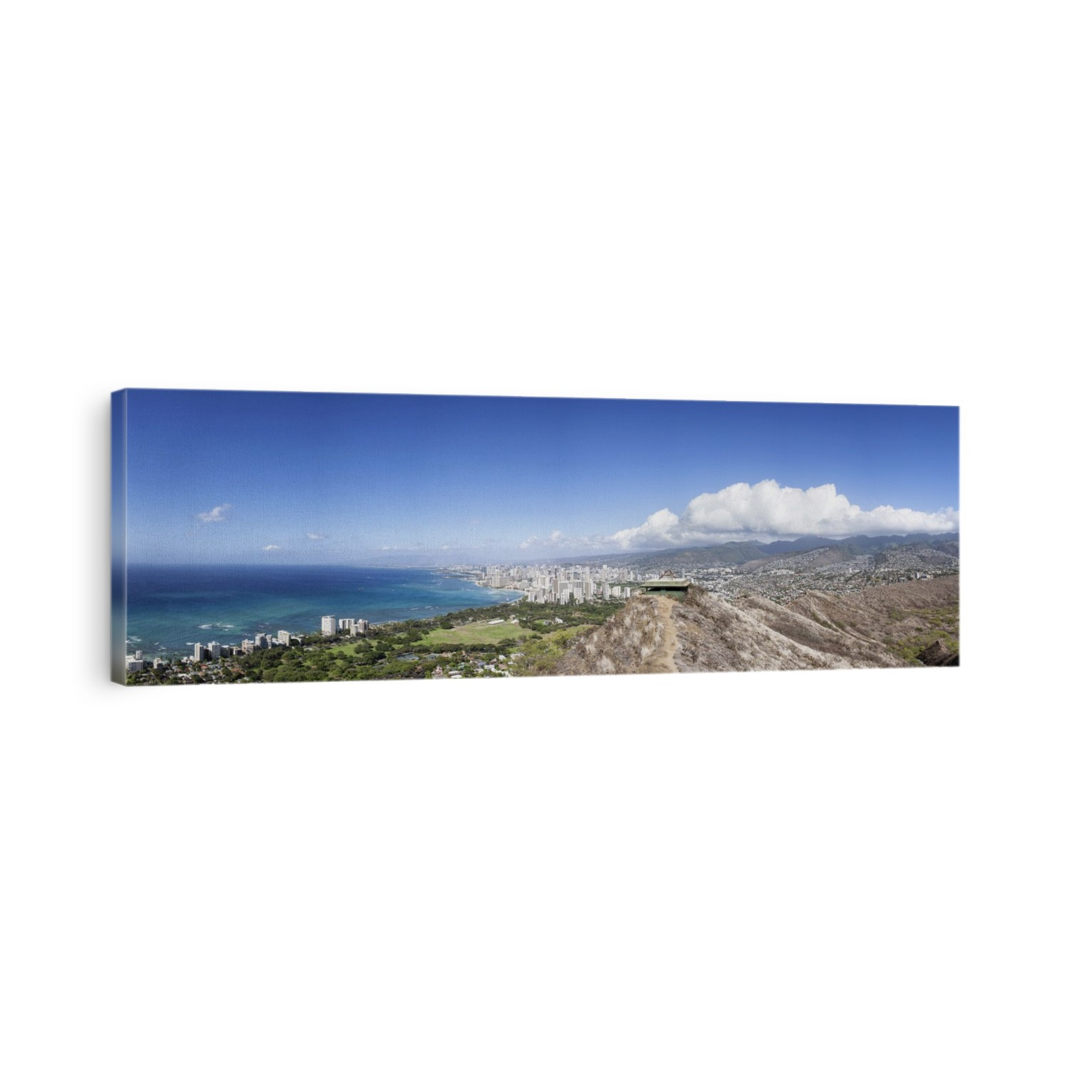 Looking Out Over Waikiki From Diamond Head; Honolulu, Oahu, Hawaii, United States Of America