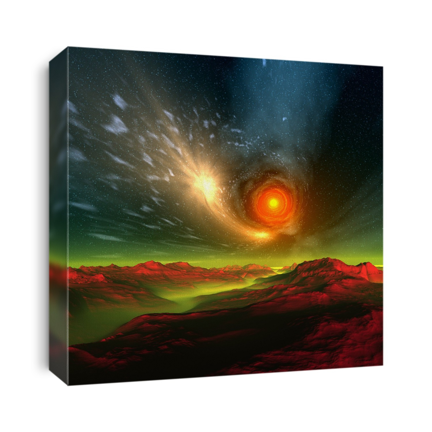 Alien planet, computer artwork.