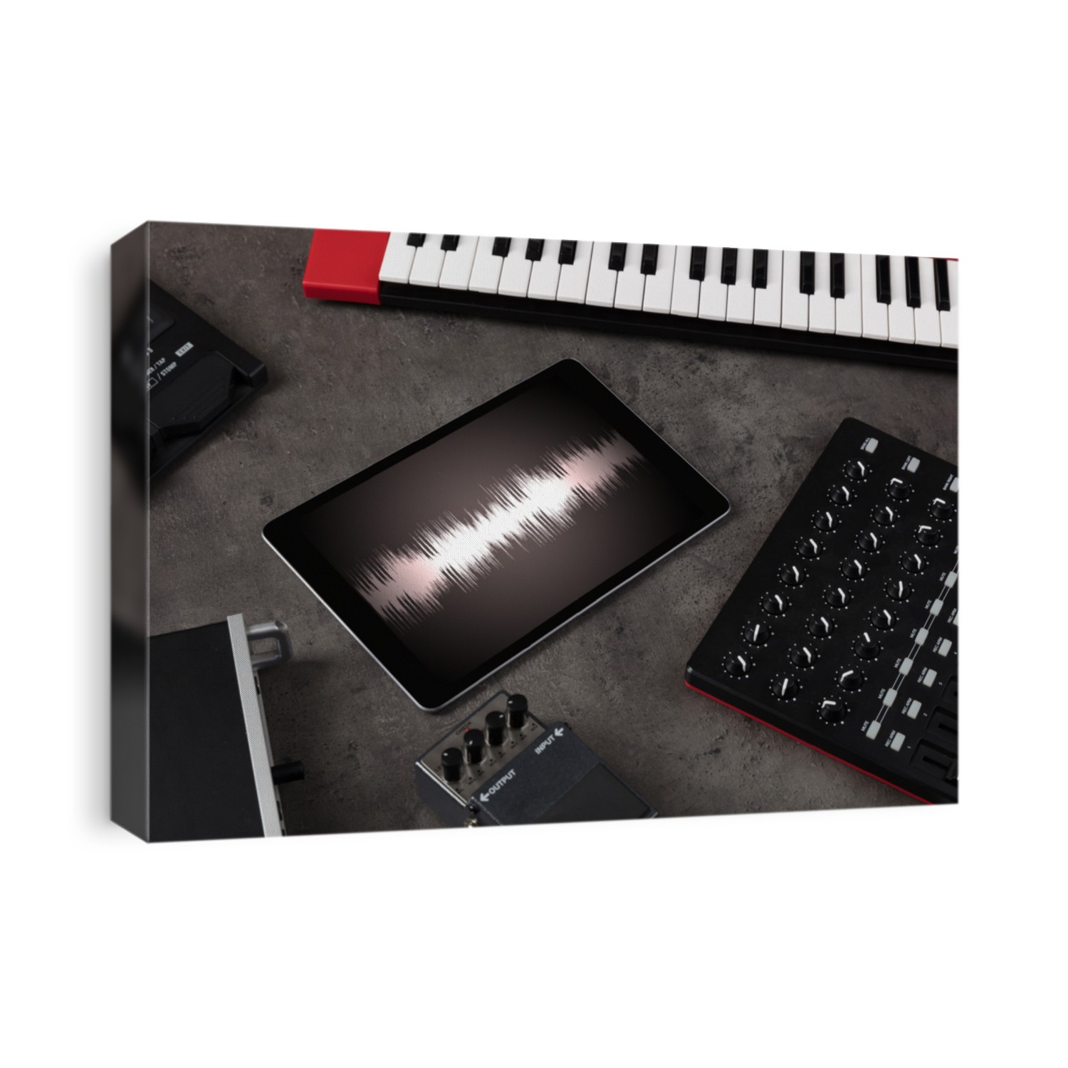 Recording music with tablet and electronic music instruments 