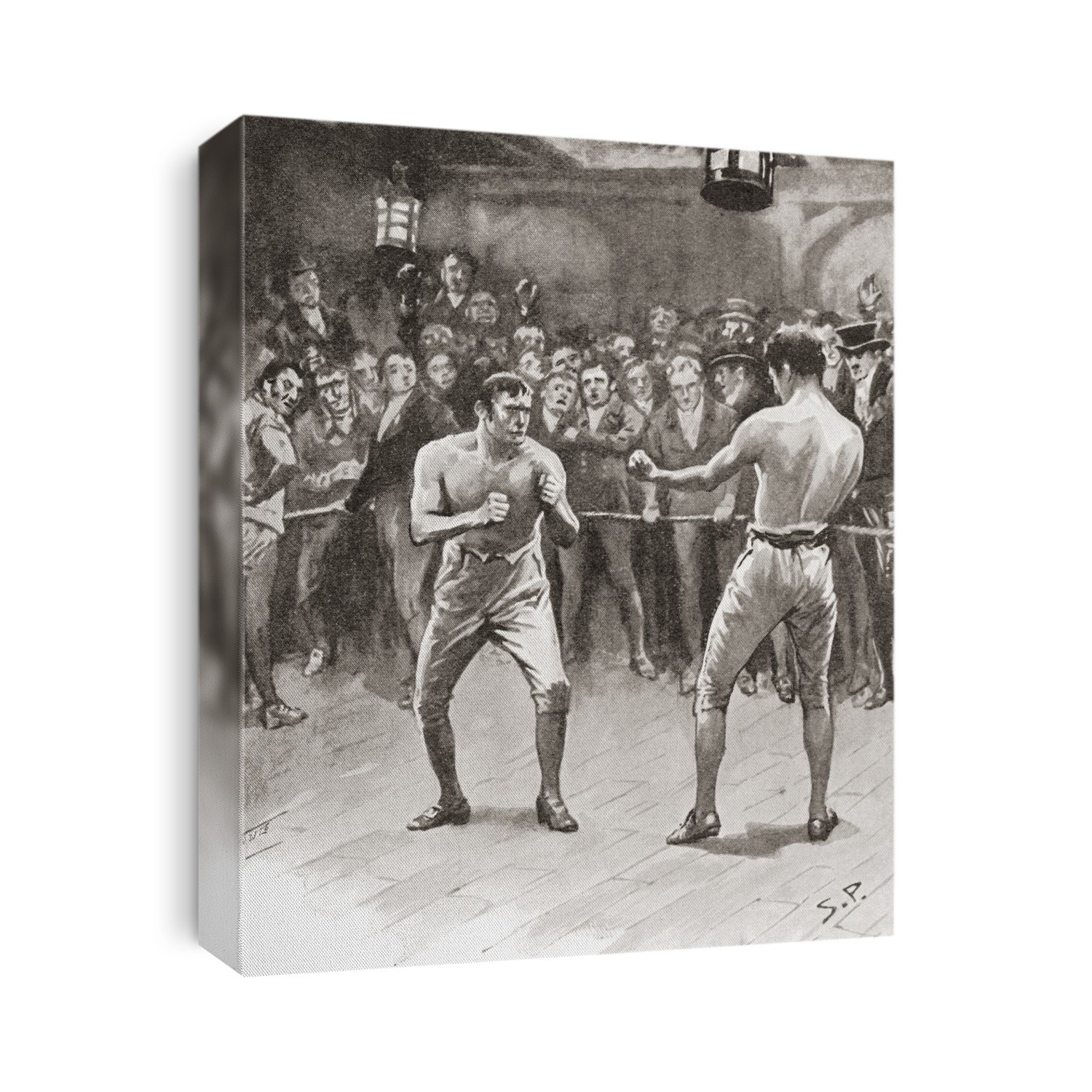 Bare-Knuckle Boxing In The 19Th Century. Aka Bare-Knuckle, Prizefighting, Or Fisticuffs, It Was The Original Form Of Boxing. From The Strand Magazine, Published 1896