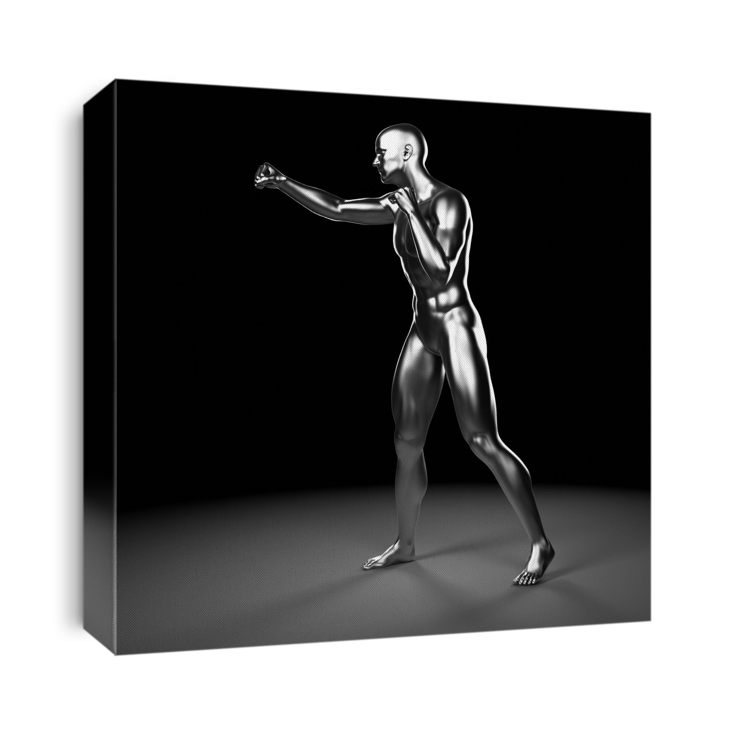 Person boxing, computer artwork.