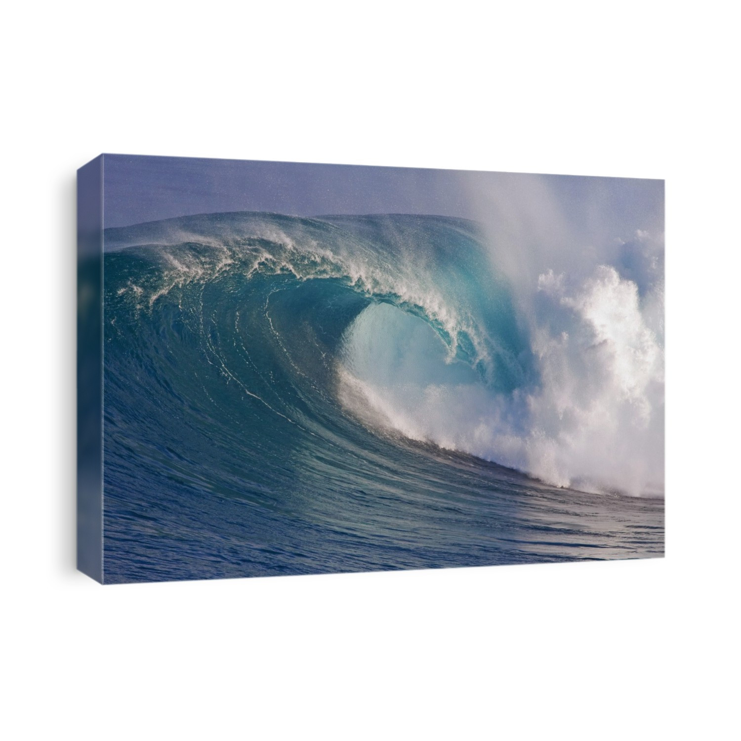 Perfect curl of a wave breaking at Peahi on Maui's North Shore; Maui, Hawaii, United States of America