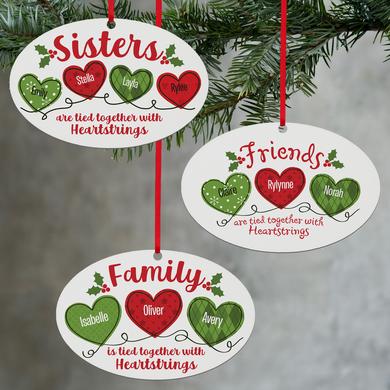 Holiday Heartstrings Oval Ornament
