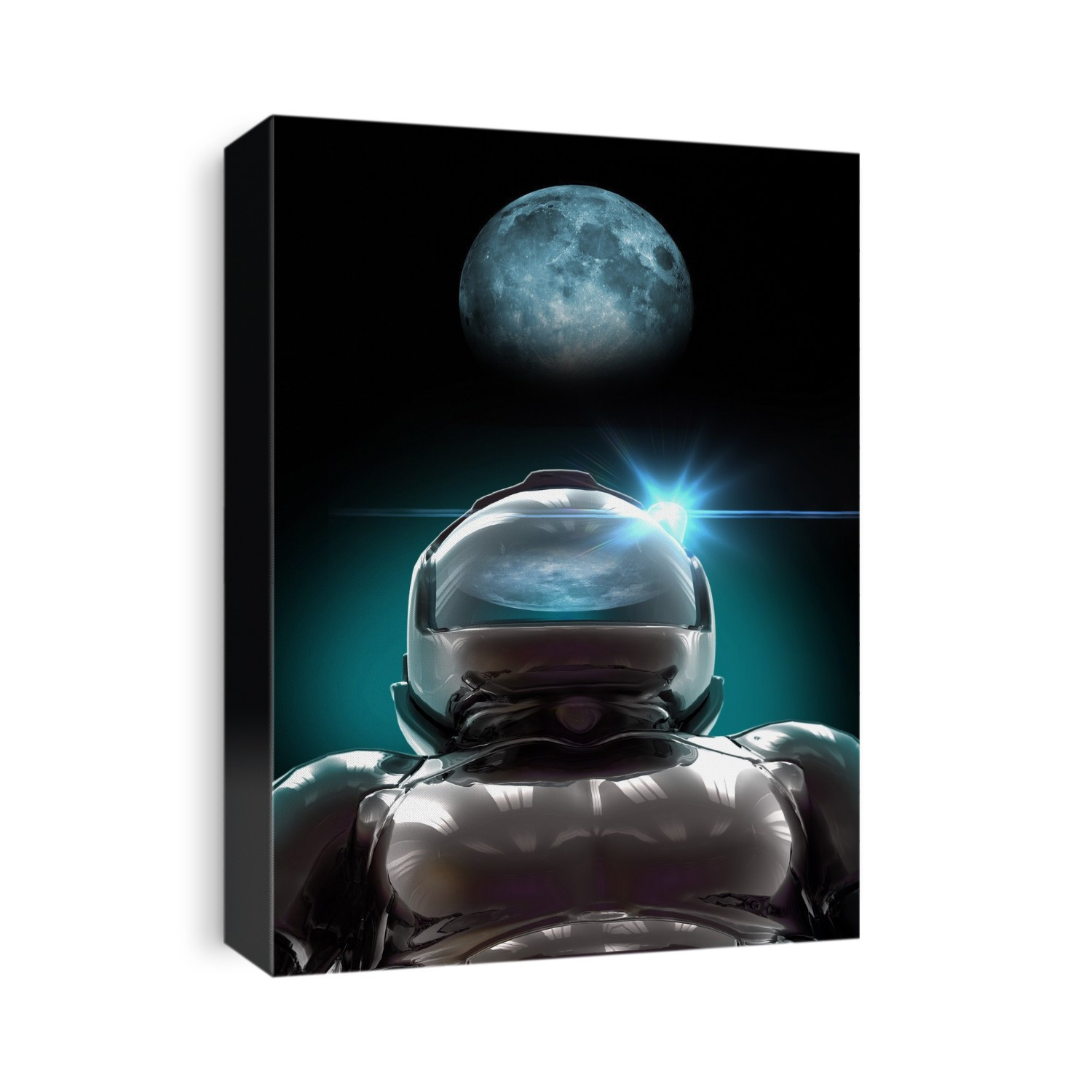 Astronaut and planet, illustration.