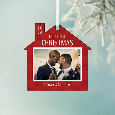 Our First Christmas Photo House Ornament