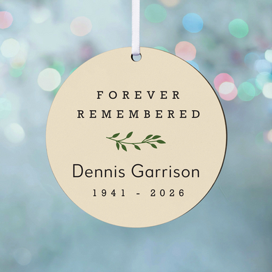 Forever Remembered Memorial Round Ornament