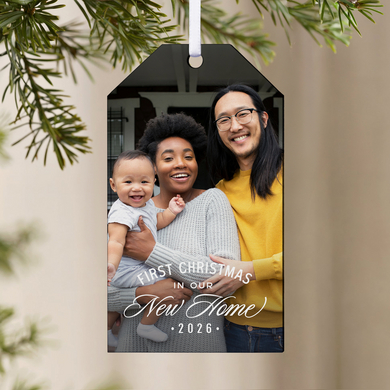 First Christmas in Our New Home Photo Gift Tag Ornament