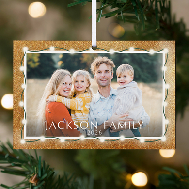 Bright Lights Photo Rectangle Ornament
