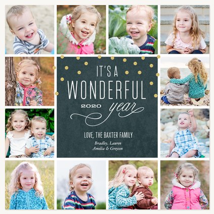 A Wonderful Year Photo Holiday Cards