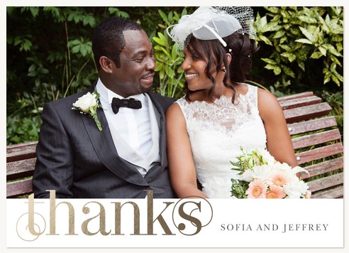 Wedding Thank You Cards, Gilded Gratitude Design