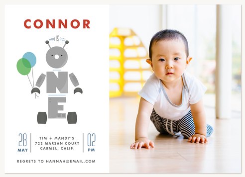Birthday Bot Kids Birthday Invitations