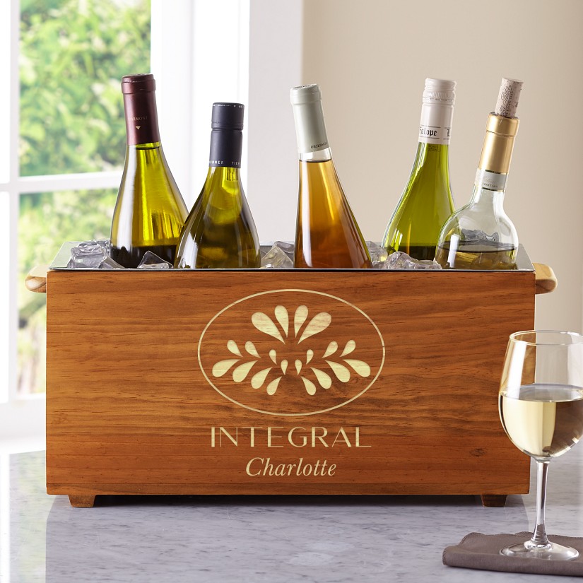 Personalized Wooden Wine Chiller