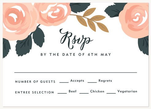 wedding rsvp cards painted blooms rsvp wedding card