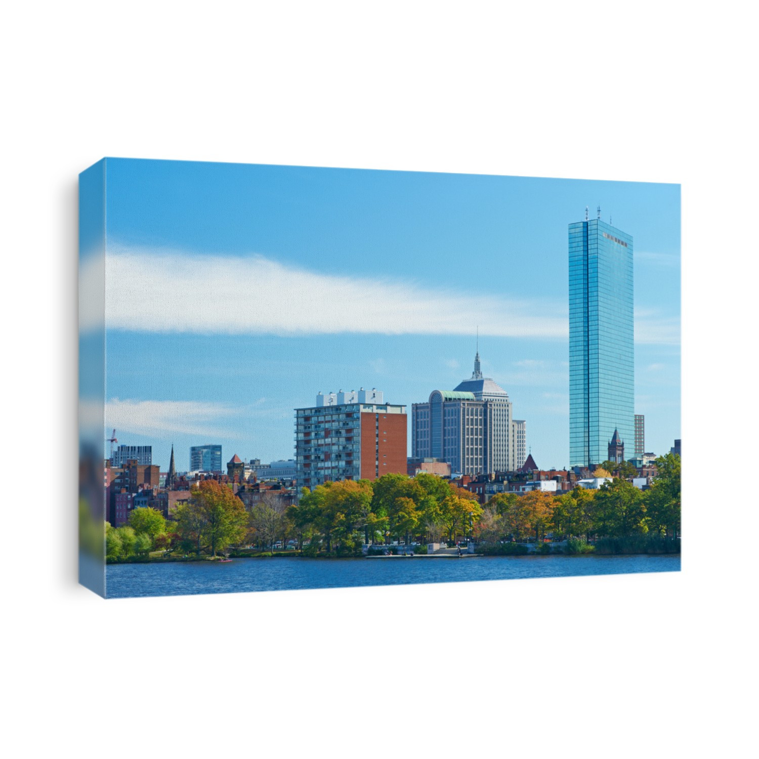 Boston view from Harvard Bridge at Massachusetts, USA