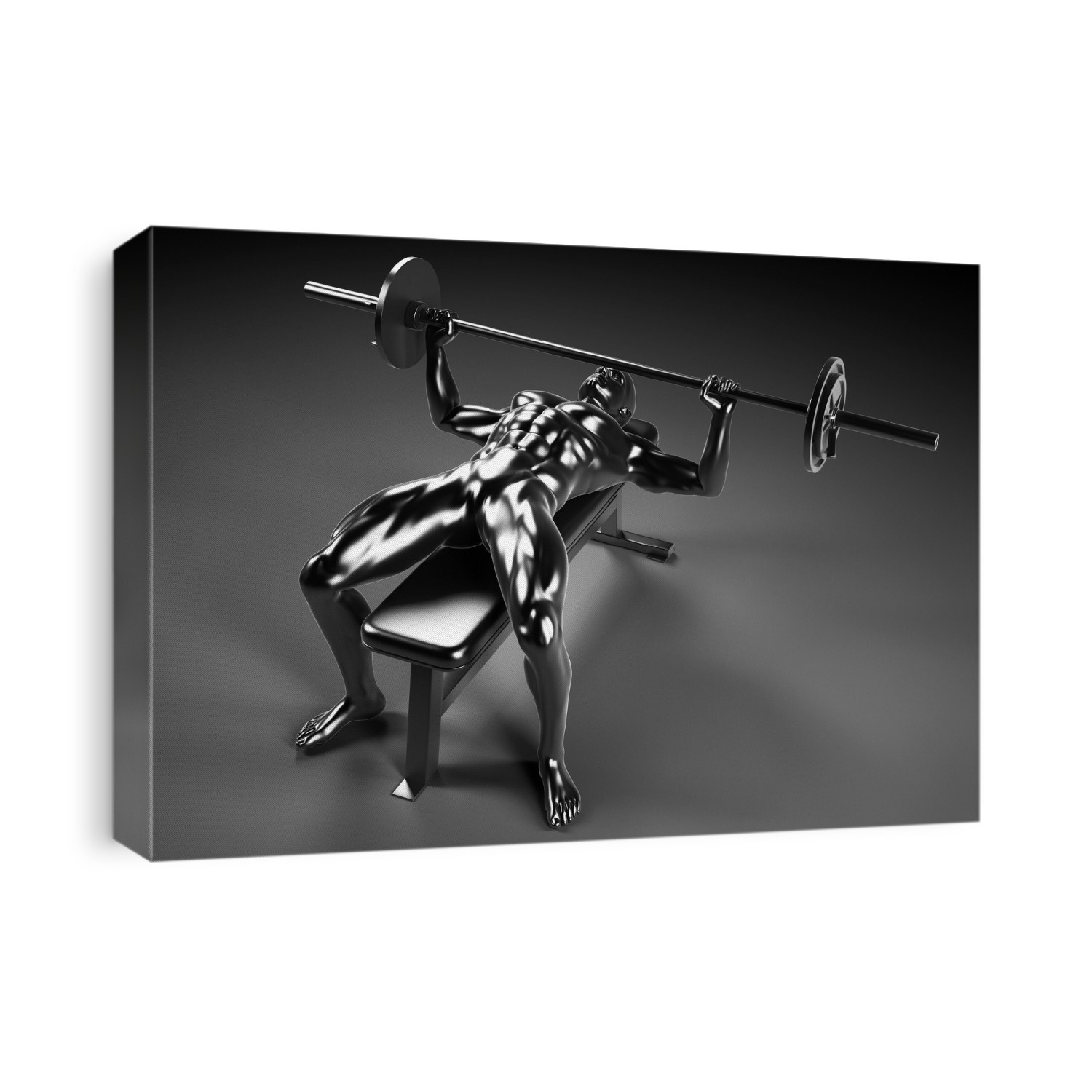 Person weight lifting, computer artwork.