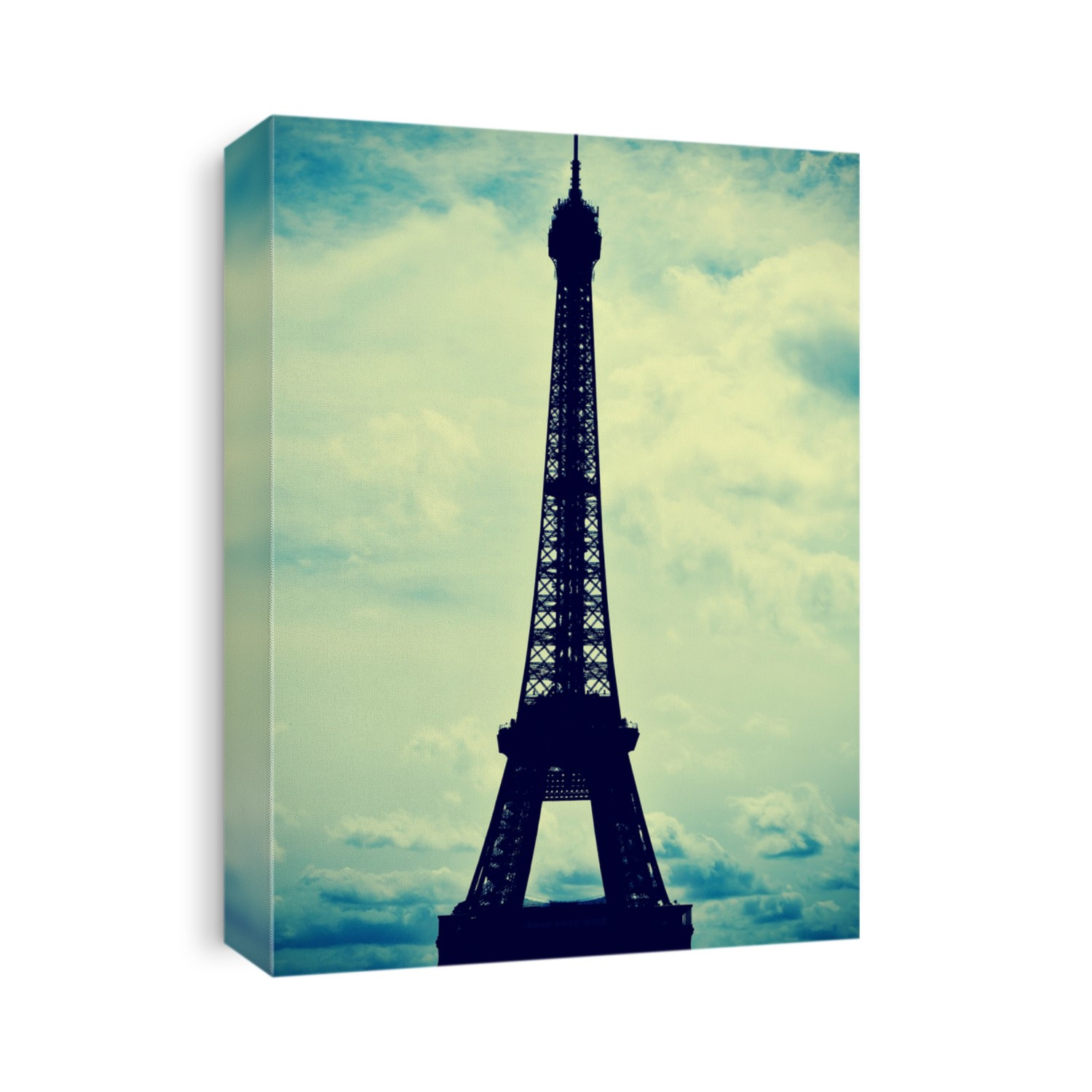 picture of the Eiffel Tower in Paris, France, with a retro effect