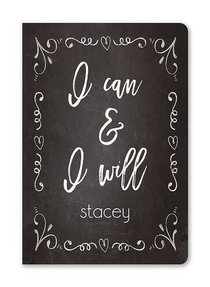 Custom Journals, Chalkboard Flourish Design